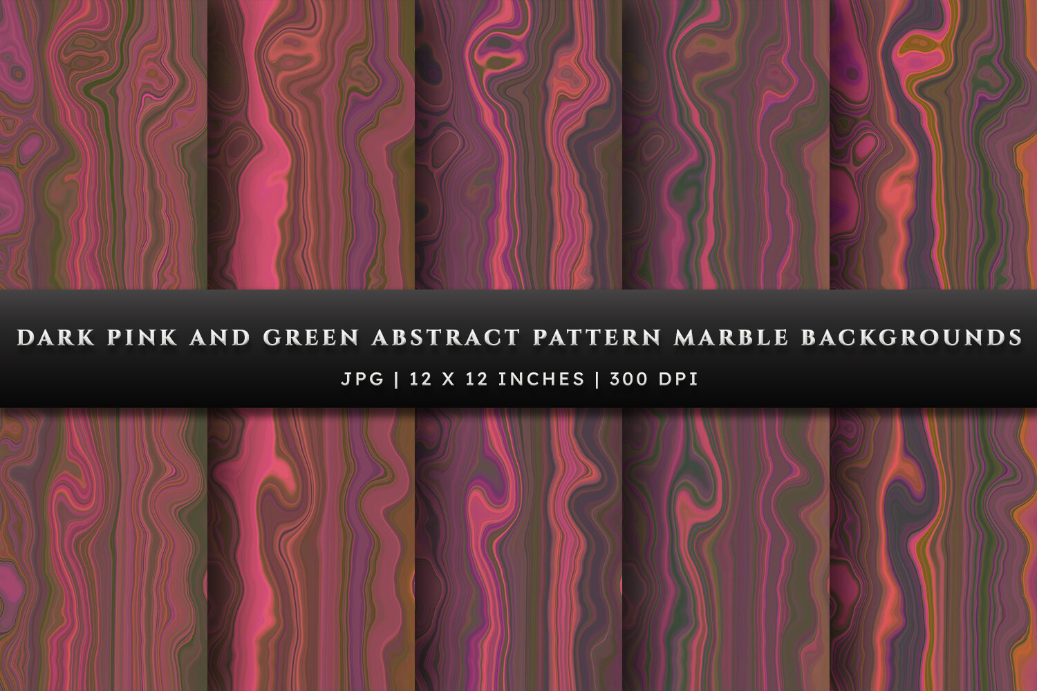 Dark Pink and Green Abstract Marble Graphic by Pugazh Logan · Creative ...
