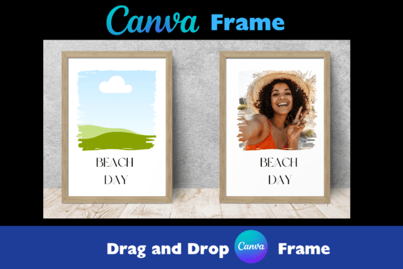 Distressed Canva Frame Template