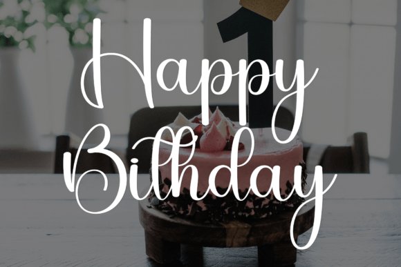 Ditigal Birthday Font PNG with transparent background - Preview 6