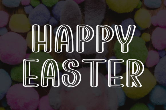Easter Bubble Font PNG with transparent background - Preview 6
