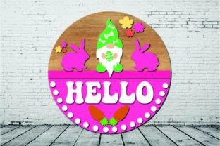 Easter Door Hanger Round Sign SVG Bundle · Creative Fabrica