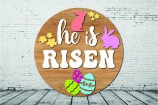 Easter Door Hanger Round Sign SVG Bundle · Creative Fabrica