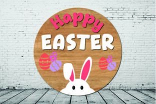 Easter Door Hanger Round Sign SVG Bundle · Creative Fabrica
