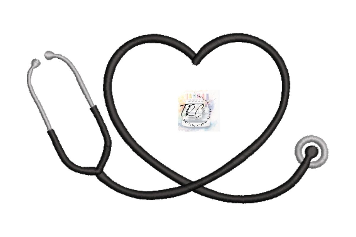 Heart Stethoscope Monogram Frame