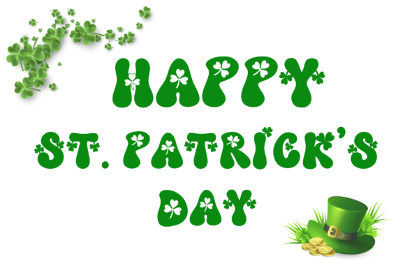 Lucky Clover Font PNG with transparent background - Preview 1