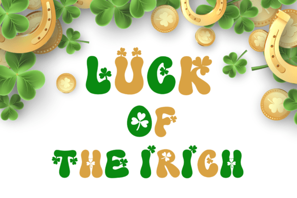 Lucky Clover Font PNG with transparent background - Preview 2