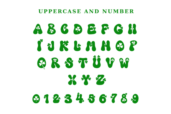 Lucky Clover Font PNG with transparent background - Preview 4