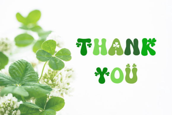 Lucky Clover Font PNG with transparent background - Preview 6