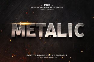 Metallic Editable Text Metallic 3D Editable PSD Text Style Graphic by mdjahidul99519 ...