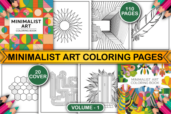 Minimalist Art Coloring Pages for Adults