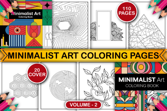 Minimalist Art Coloring Pages for Adults