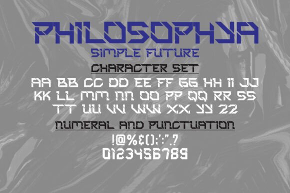 Philosophya Simple Future Font PNG with transparent background - Preview 3