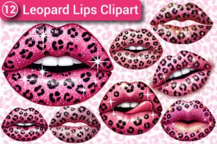 Pink Leopard Lips Clipart Bundle PNG Graphic by Digital Panda ...