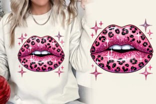 Pink Leopard Lips Clipart Bundle PNG Graphic by Digital Panda ...