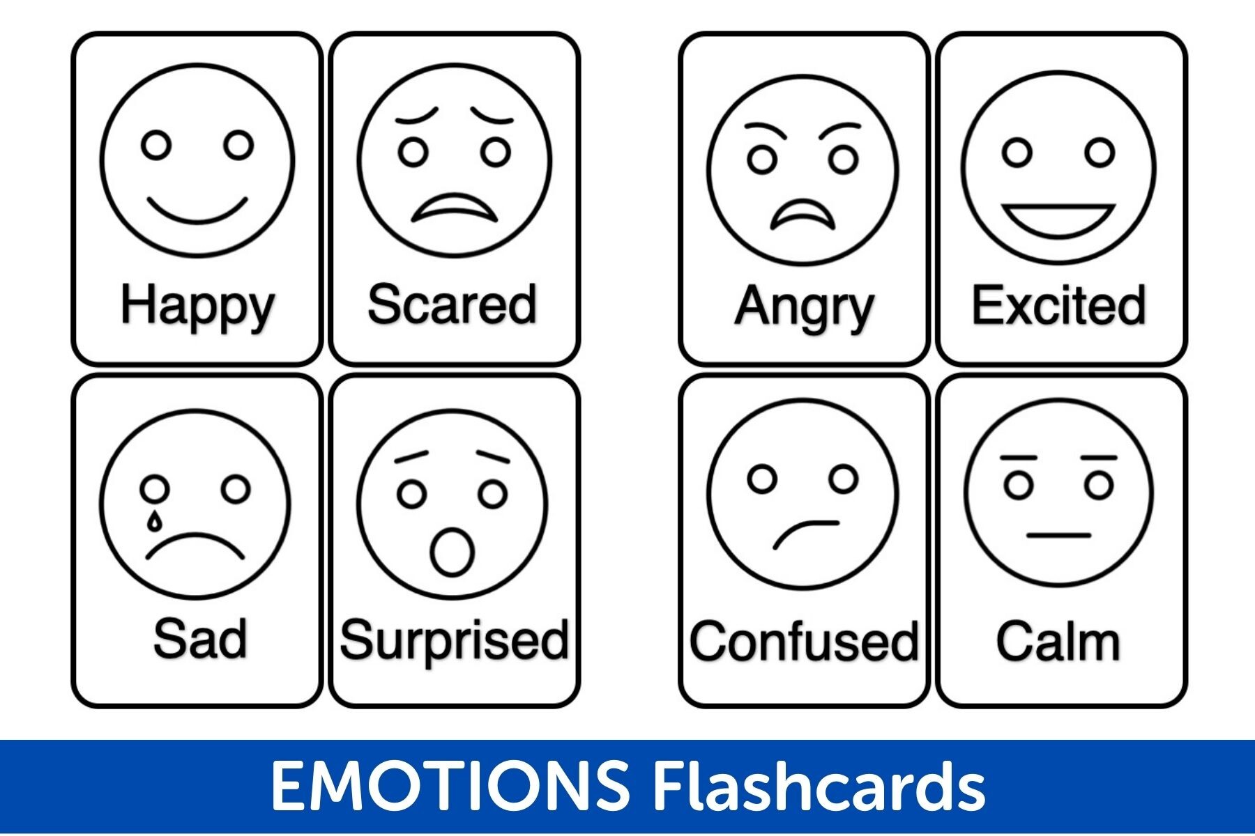 Printable Emotions Flashcards