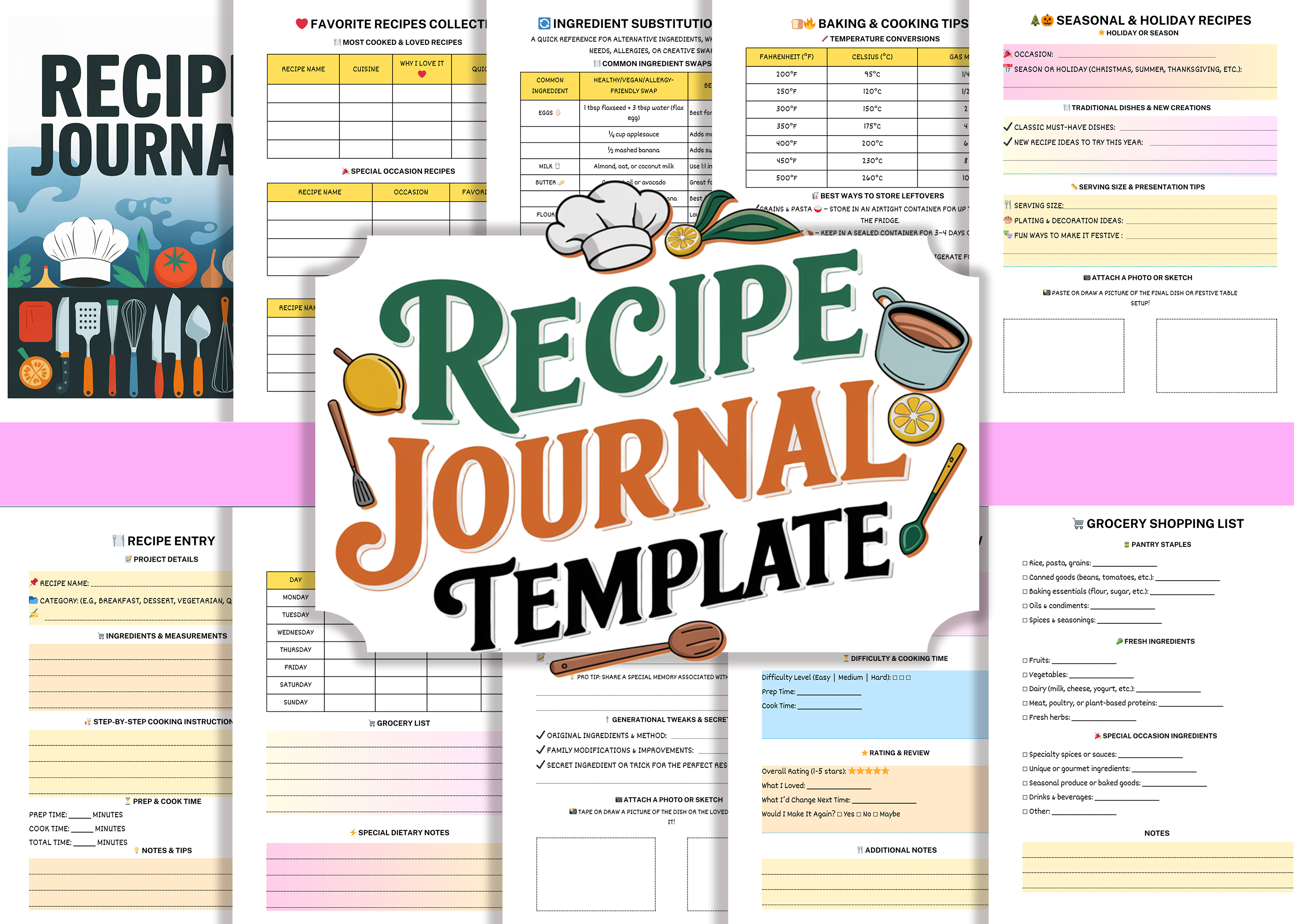 Recipe Journal - Canva Template