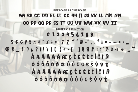 School Nice Font PNG with transparent background - Preview 6