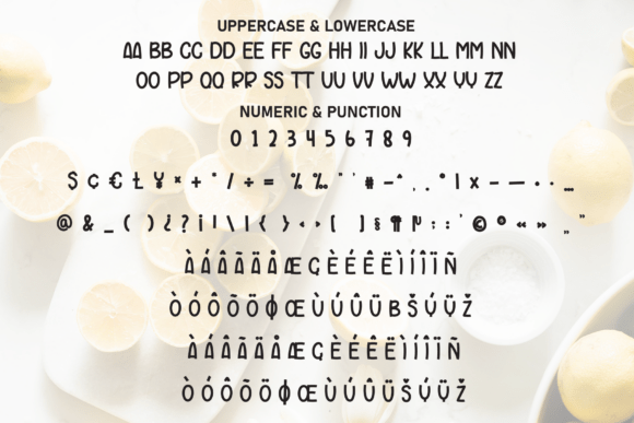 Simple Lemon Font PNG with transparent background - Preview 6