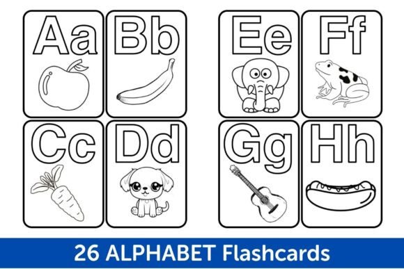Printable Alphabet Flashcards for Kids Learning