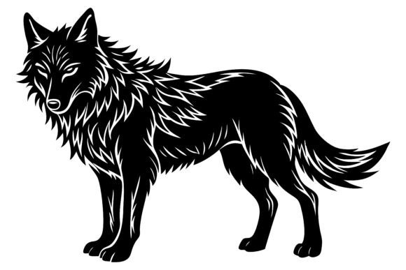 A Realistic Wolf Silhouette Bundle
