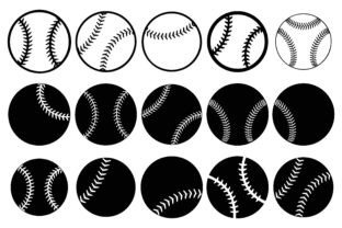 Baseball Ball Silhouette Icon Vector