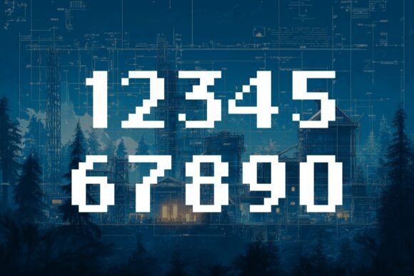 Block Blueprint Font - Preview 5