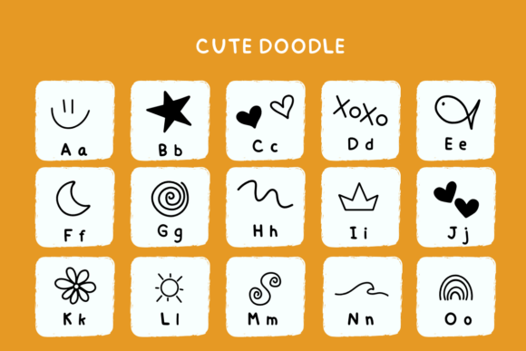 Cute Doodle Font - Preview 1