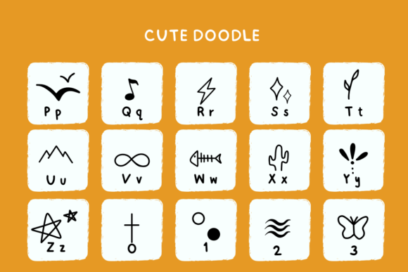 Cute Doodle Font - Preview 2