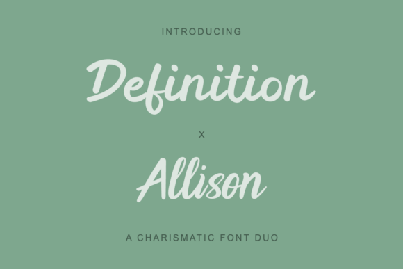 Definition X Allison Duo Font by Pixova Creative · Creative Fabrica