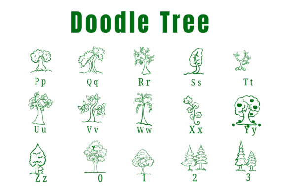 Doodle Tree Font - Preview 2