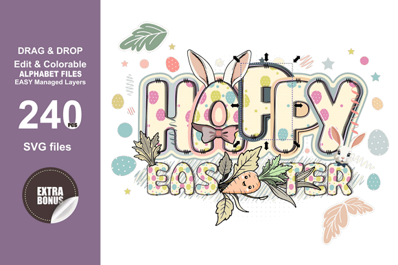 Happy Easter Bundle Font - Preview 6