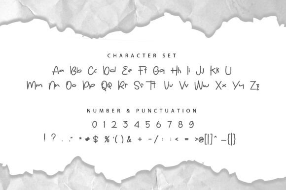 Kertas Sobek Font PNG with transparent background - Preview 2