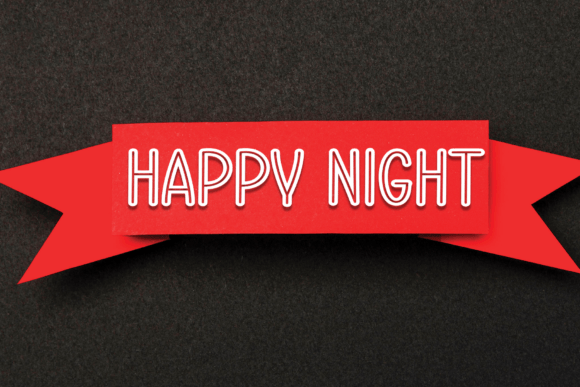 Night Dinner Font PNG with transparent background - Preview 3
