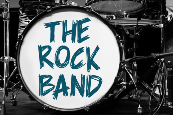 Rock Scrawl Font PNG with transparent background - Preview 2