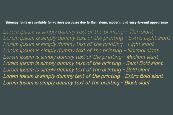 Shiomay Font PNG with transparent background - Preview 2