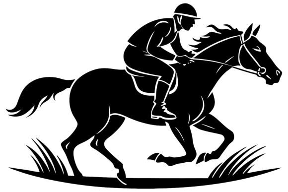 Bundle of a Man and a Horse Race Grafika Ilustracje do Druku Przez shopone designer