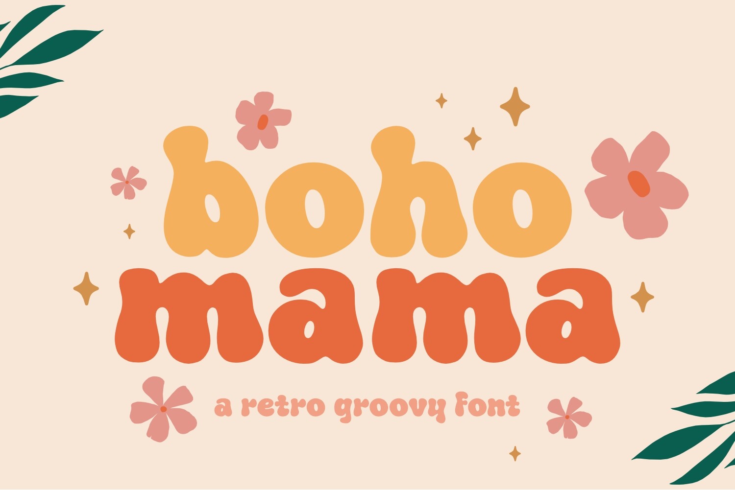 Boho Mama preview, family friendly retro display