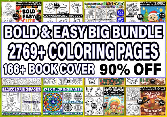 Bold and Easy Bundle Coloring Book Pages