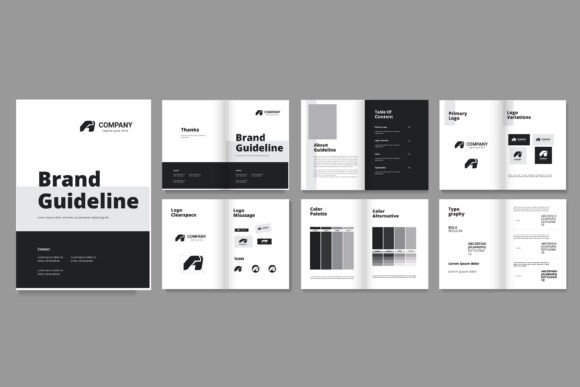 Brand Guideline Template, A4 logo guidel