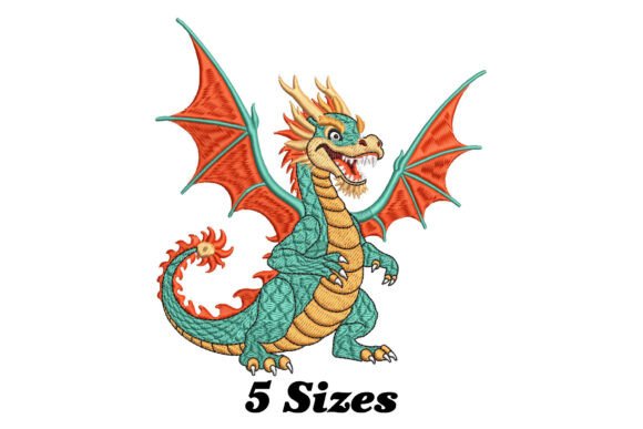 Colorful Dragon Breathing Fire