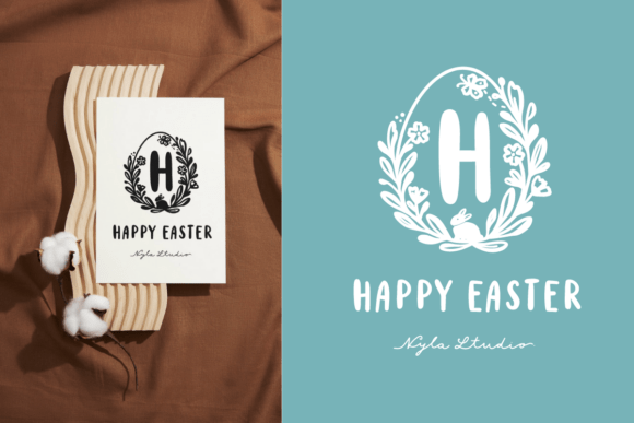 Easter Monogram Font - Preview 1