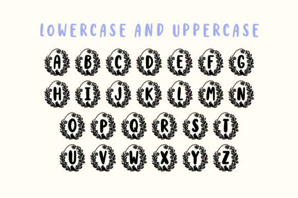 Easter Monogram Font - Preview 6
