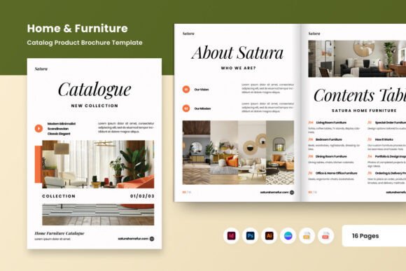 Elegant Catalog Brochure For Furniture Graphics