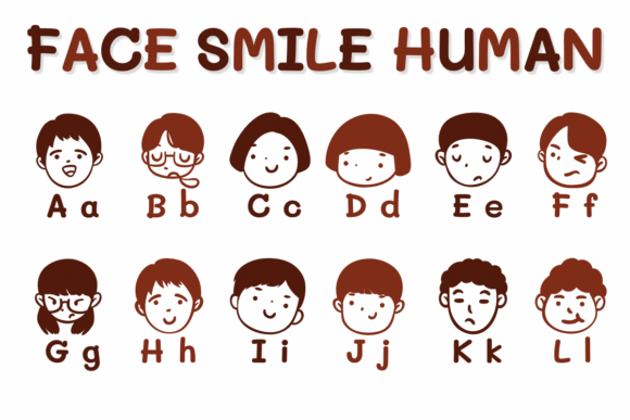 Face Smile Human Font - Preview 1