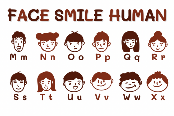 Face Smile Human Font - Preview 2