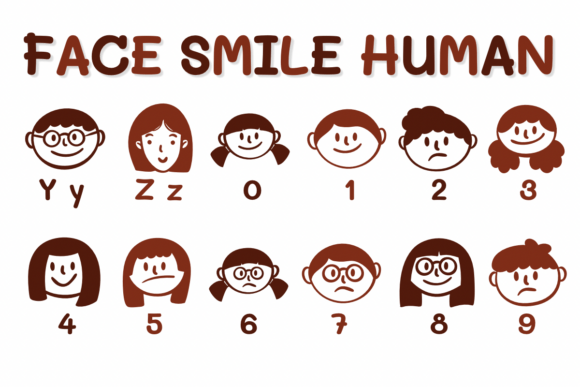 Face Smile Human Font - Preview 3