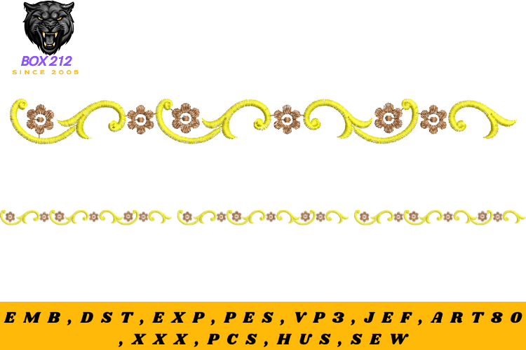 Floral Borders & Elegant Embroidery