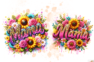 Floral Mama Png Bundle Mom Sublimation Graphic by Artistic Revolution ...