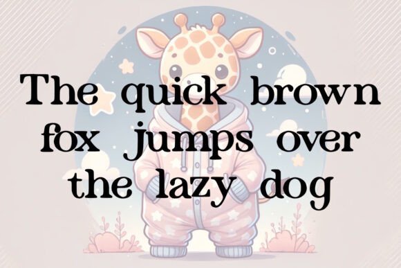 Giraffe Pajamas Font - Preview 2