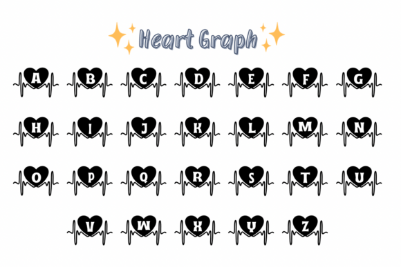 Heart Graph Font - Preview 1